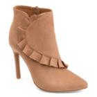 Journee Collection Cress Women's High Heel Ankle Boots, Size: 12, Beig/green (beig/khaki)