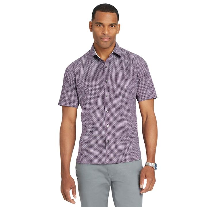 Big & Tall Van Heusen Slim-fit Never Tuck Button-down Shirt, Men's, Size: 3xl Tall, Purple