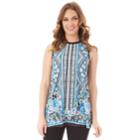 Women's Apt. 9&reg; Printed Swing Tank, Size: Xl, Blue Scarf Print