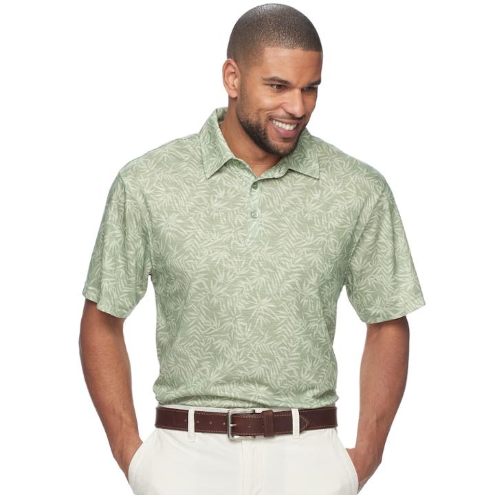 Men's Haggar&reg; Regular-fit Performance Polo, Size: Medium, Med Brown