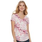 Women's Sonoma Goods For Life&trade; Essential V-neck Tee, Size: Small, Pink