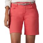 Women's Lee Bradbury Belted Bermuda Shorts, Size: 18 Avg/reg, Med Orange