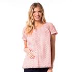 Maternity Pip & Vine By Rosie Pope Lace Tee, Women's, Size: L-mat, Pink Other