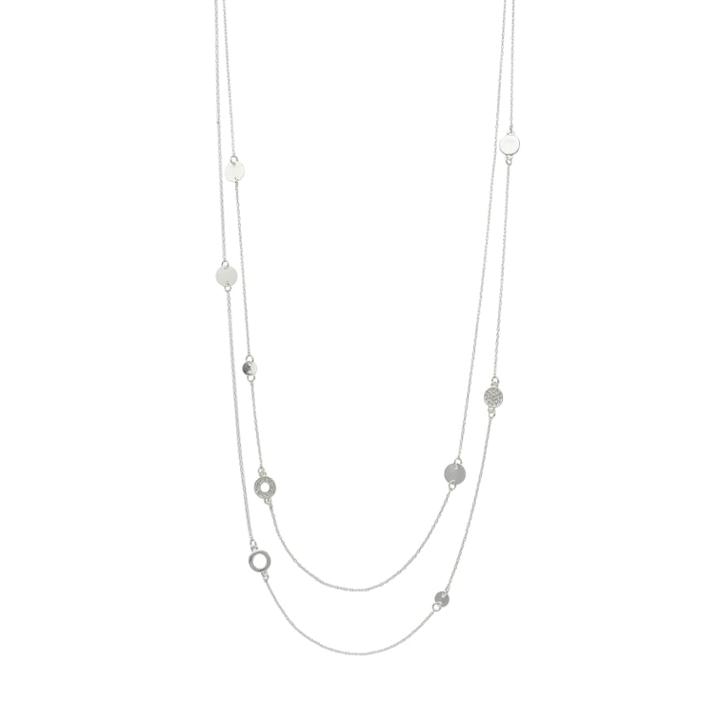 Lc Lauren Conrad Disc Long Strand Necklace, Women's, Silver