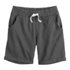 Girls 4-10 Jumping Beans&reg; Roll-cuff French Terry Bermuda Shorts, Size: 6, Dark Grey