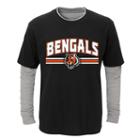 Boys 4-7 Cincinnati Bengals Bleachers Mock-layer Tee, Boy's, Size: M(5/6), Black