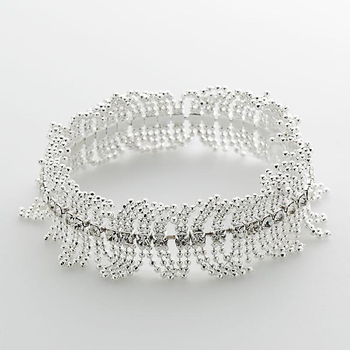 Fringe Stretch Bracelet, Women's, White