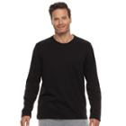 Men's Croft & Barrow&reg; Fleece Crewneck Tee, Size: Large, Black