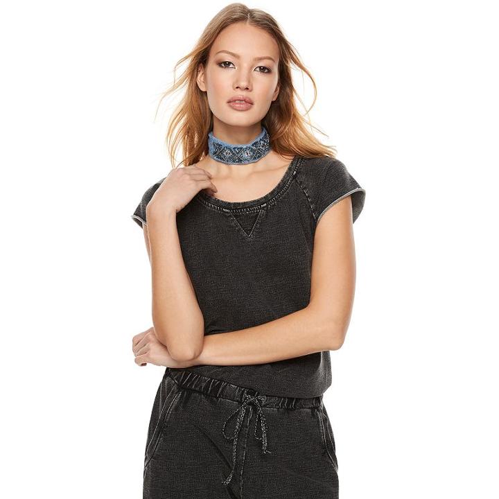 Madden Nyc Sweet Dream Beaded Choker Scarf, Women's, Blue Other