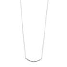 Love This Life Sterling Silver Curved Bar Necklace, Women's