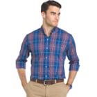 Big & Tall Izod Advantage Sportflex Regular-fit Plaid Stretch Button-down Shirt, Men's, Size: Xxl Tall, Light Red