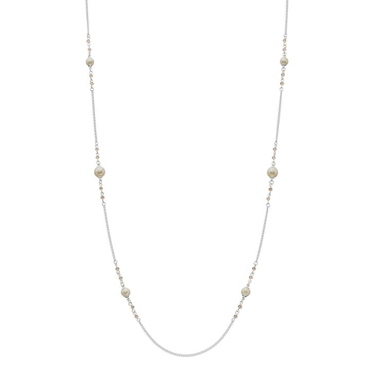 Lc Lauren Conrad Long Simulated Pearl Beaded Station Necklace, Women's, White