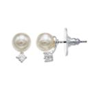 Lc Lauren Conrad Cubic Zirconia & Simulated Pearl Nickel Free Stud Earrings, Women's, White