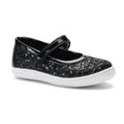 Rachel Shoes Lil Aries Toddler Girl's Mary Jane Shoes, Size: 8 T, Black Glitter