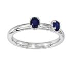 Stacks And Stones Sterling Silver Lab-created Sapphire Stack Ring, Women's, Size: 8, Blue