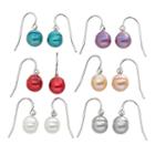 Freshwater By Honora Sterling Silver Dyed Freshwater Cultured Pearl Drop Earring Set, Women's, Multicolor