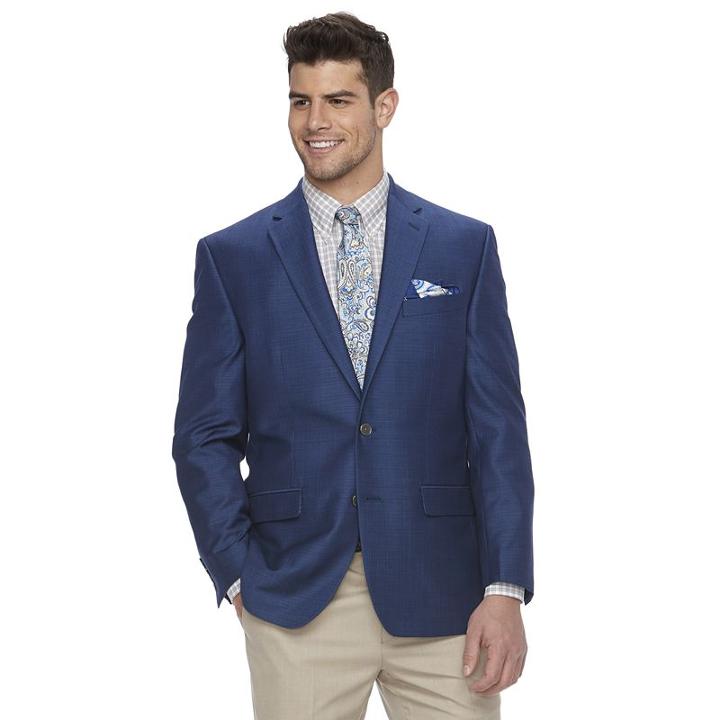 Men's Chaps Classic-fit Sport Coat, Size: 46 Long, Dark Blue