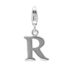 Personal Charm Sterling Silver Initial Charm, Women's, Grey