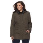 Plus Size Mo-ka Quilted Jacket, Women's, Size: 3xl, Med Green
