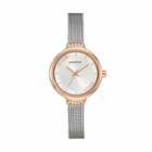 Armitron Women's Crystal Two Tone Stainless Steel Mesh Watch - 75/5476svtr, Grey