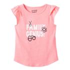Girls 4-10 Jumping Beans&reg; Tiered Flutter Sleeves Graphic Tee, Girl's, Size: 7, Brt Pink
