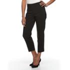 Women's Dana Buchman Side Zipper Ankle Pants, Size: 16, Black