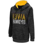 Women's Campus Heritage Iowa Hawkeyes Throw-back Pullover Hoodie, Size: Medium, Black