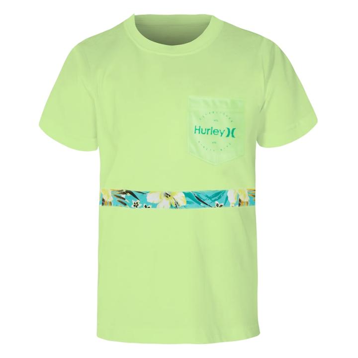 Boys 4-7 Hurley Striped Pocket Graphic Tee, Size: 5, Brt Green