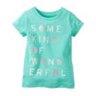 Girls 4-8 Carter's Short Sleeve Jersey Graphic Tee, Size: 6, Green