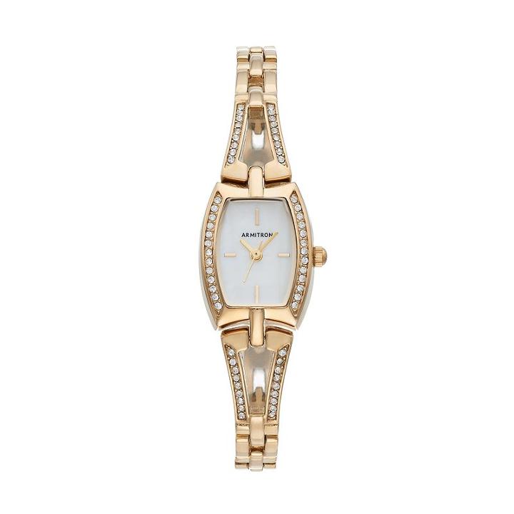Armitron Women's Crystal Watch - 75/5502mpgp, Size: Small, Yellow