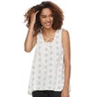 Women's Sonoma Goods For Life&trade; Printed Lace-up Tank, Size: Xs, Black
