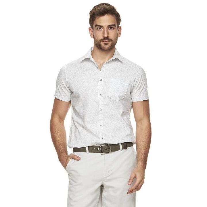 Men's Marc Anthony Slim-fit Stretch Button-down Shirt, Size: Xxl, White