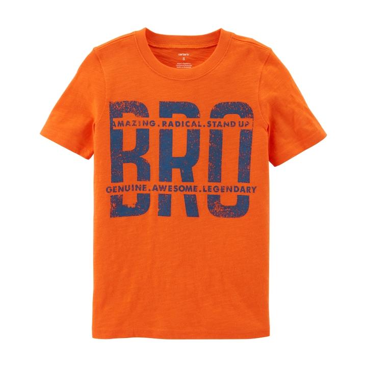 Boys 4-12 Carter's Bro Graphic Tee, Size: 7, Orange