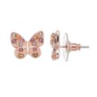 Lc Lauren Conrad Pave Butterfly Nickel Free Stud Earrings, Women's, Pink