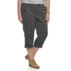 Plus Size Sonoma Goods For Life&trade; Utility Convertible Capris, Women's, Size: 24 W, Dark Grey