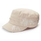 Women's Peter Grimm Wahine Floral Distressed Cadet Hat, Brown