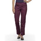 Petite Croft & Barrow&reg; Perfectly Slimming Straight-leg Pants, Women's, Size: 6 Short, Med Purple