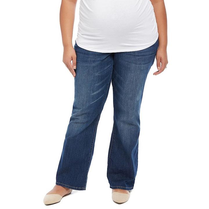 Plus Size Maternity Oh Baby By Motherhood&trade; Secret Fit Belly&trade; Faded Bootcut Jeans, Women's, Size: 2xl, Med Blue
