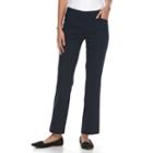 Petite Apt. 9&reg; Millennium Straight-leg Pants, Women's, Size: 6 Petite, Blue (navy)