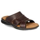 Dr. Scholl's Gordon Men's Leather Slide Sandals, Size: Medium (9), Brown