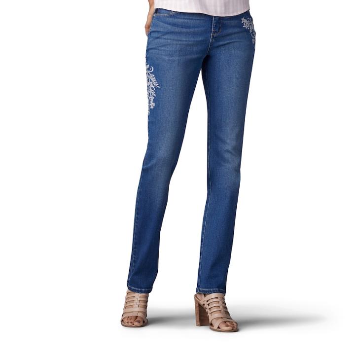 Women's Lee Rebound Slim Fit Jean, Size: 10 T/l, Dark Blue