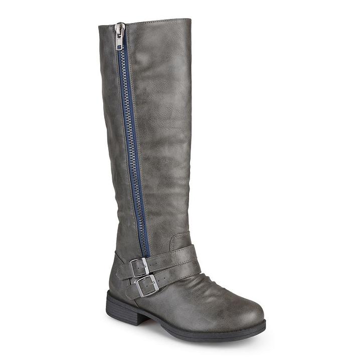 Journee Collection Lady Women's Knee-high Boots, Girl's, Size: 7 Wc, Grey