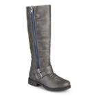 Journee Collection Lady Women's Knee-high Boots, Girl's, Size: 7 Wc, Grey