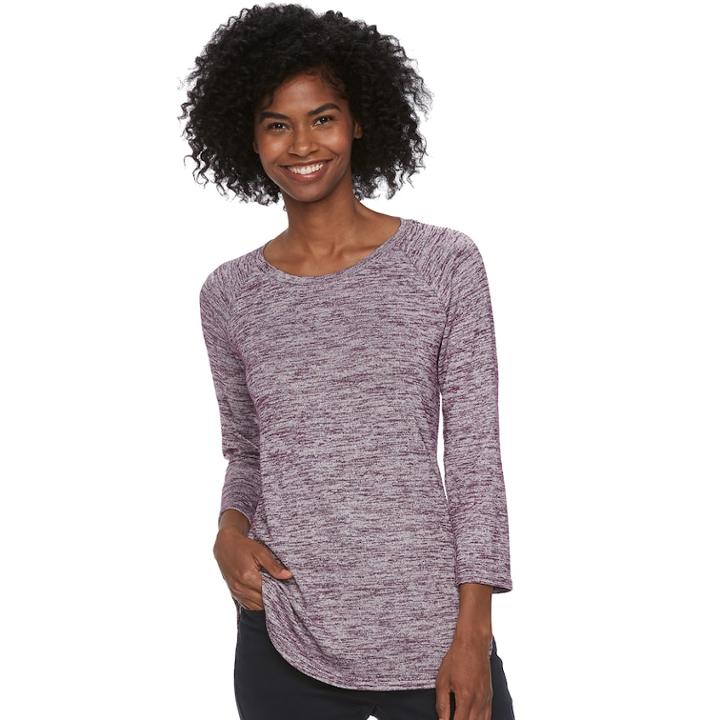 Women's Sonoma Goods For Life™ Supersoft Crewneck Tee, Size: Xl, Med Purple