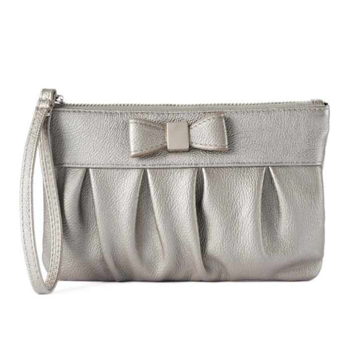 Apt. 9&reg; Rfid-blocking Bow Wristlet, Women's, Grey
