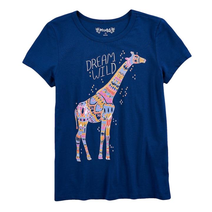 Girls 7-16 & Plus Size Mudd&reg; Graphic Tee, Size: 12 1/2, Blue