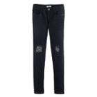 Girls 7-16 & Plus Size Mudd&reg; Embellished Ankle Skinny Jeans, Girl's, Size: 8, Black