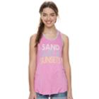 Juniors' About A Girl Sand, Surf & Sunsets Racerback Tank, Size: Medium, Pink