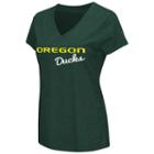 Women's Campus Heritage Oregon Ducks V-neck Tee, Size: Xl, Dark Green