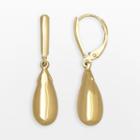 Everlasting Gold 14k Gold Eggplant Drop Earrings, Women's, Yellow